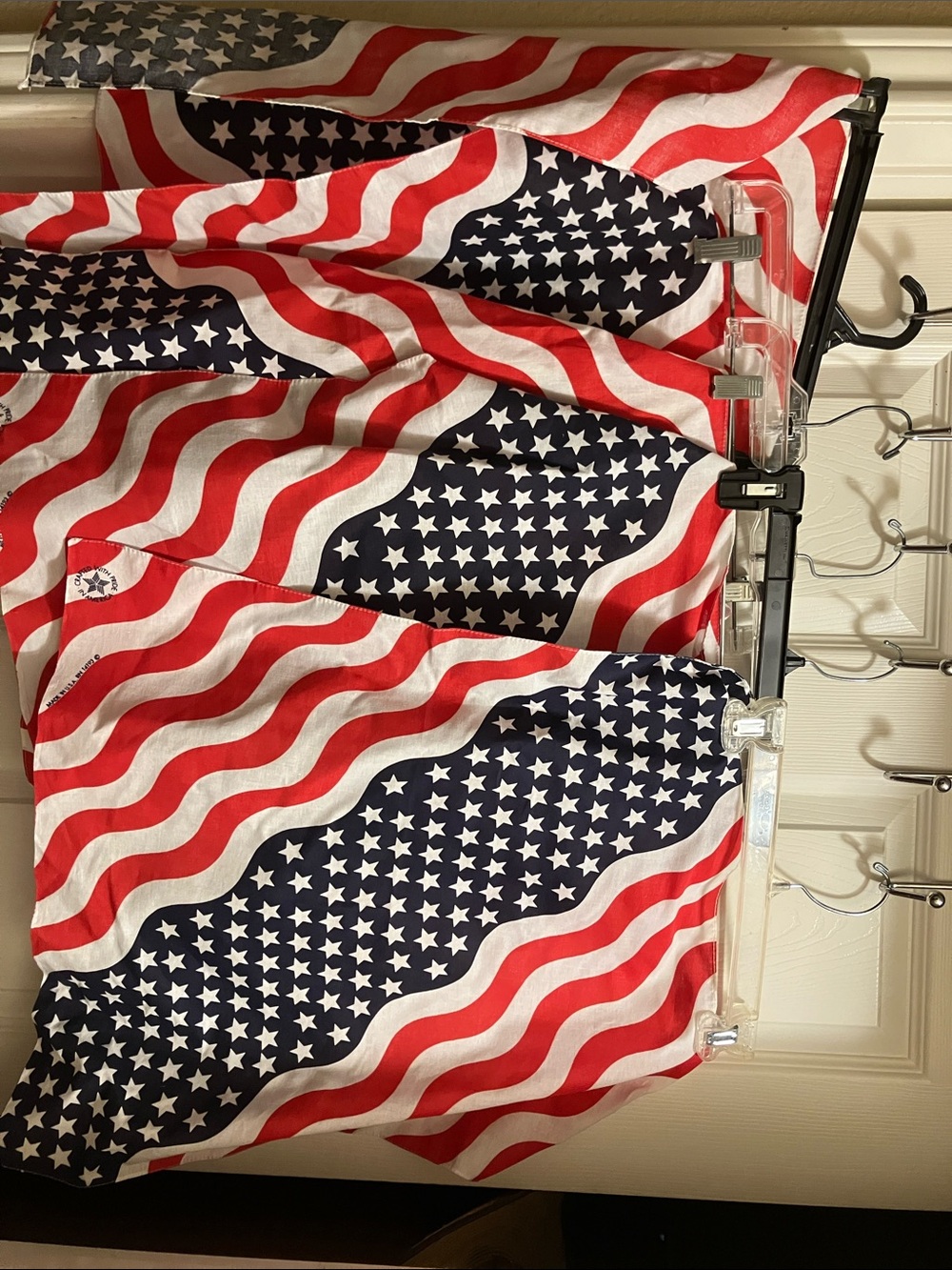 Patriotic Stars & Stripes Holiday Throw Blanket - Red White Blue